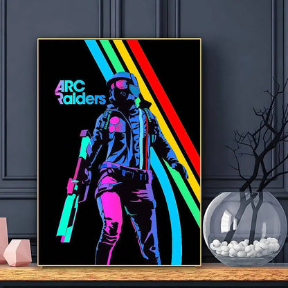A-Arc R-Raiders Affiche de Jeu Art HD Adhésif Mural Imperméable Décoration Maison Salon Bar