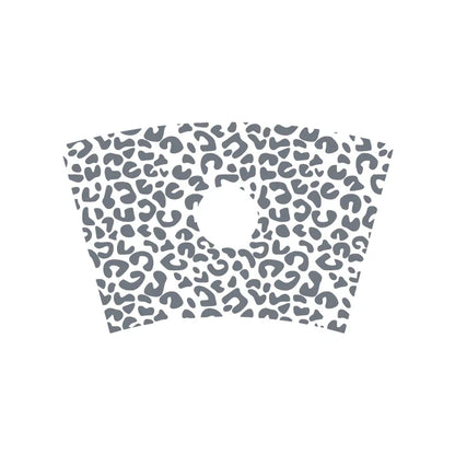 Leopard Pattern Full Wrap Vinyl Sticker for 24 oz Cold Cup | Cheetah Coffee Cup Decal