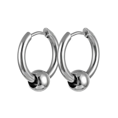 Cross Feather Stud Earrings Set | Unisex Stainless Steel Punk Jewelry