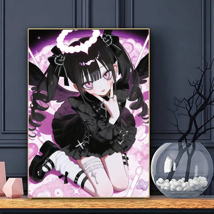 Cartel bonito de anime J-Jirai Kei, impresión artística de pared, impermeable, para hogar, sala de estar, dormitorio, bar, decoración estética