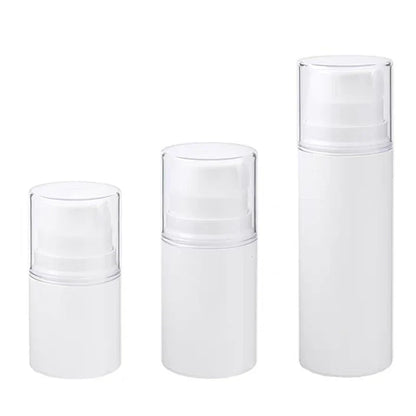 Portable Travel Airless Pump Jar | Leak Proof Refillable Cosmetic Bottle