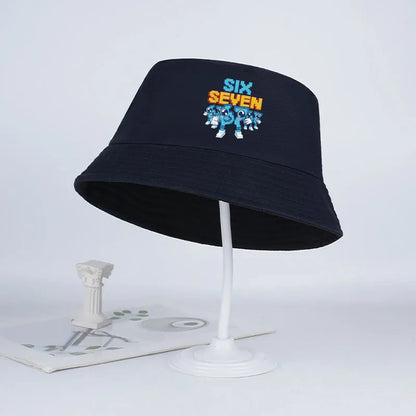 Pixel Robot Fisherman Hat for Kids | Digital Cartoon Sun Hat