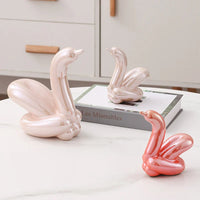 Nordic Ceramic Swan Sculpture Animal Decorative Figurine Home Decor Room Accessory Swans Decorative Item
