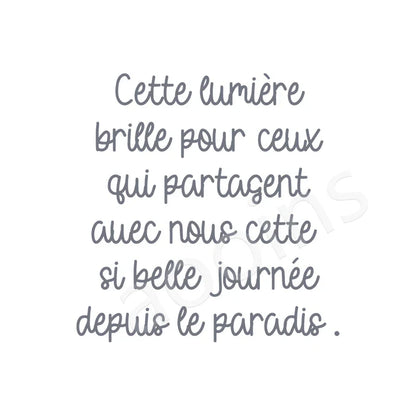 French Lantern Memorial Vinyl Decal Sticker | Wedding and Remembrance Wall Decor