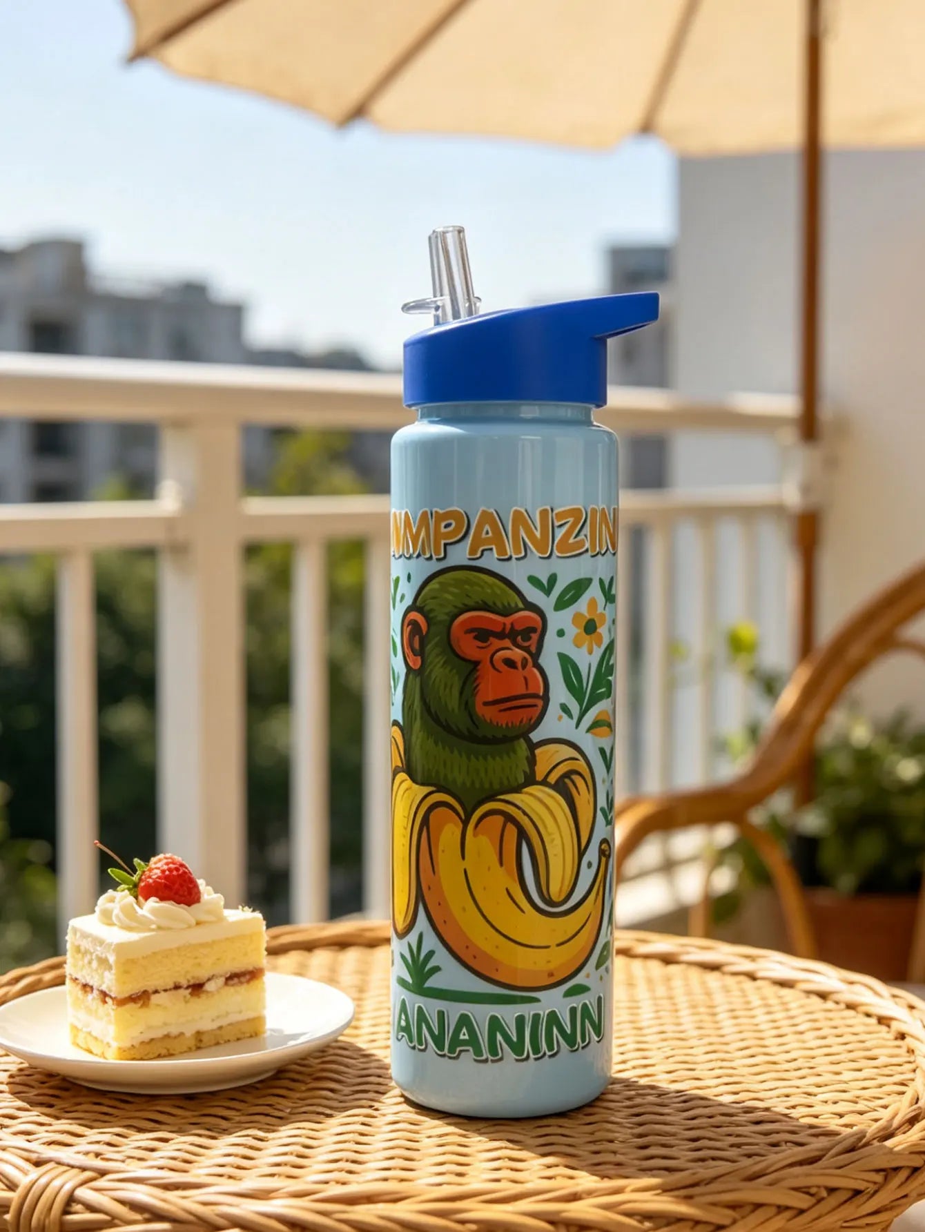 Cartoon Straw Cup 750ml | BPA Free Summer Water Bottle