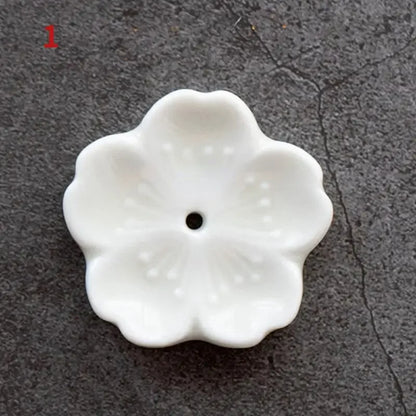 Ceramic Cherry Blossom Incense Burner | Home Decor Stick Holder
