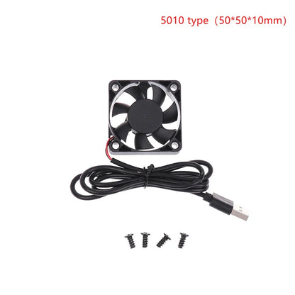 5V USB Cooling Fan for Router TV Box Computer | 50mm 80mm 90mm 120mm Black