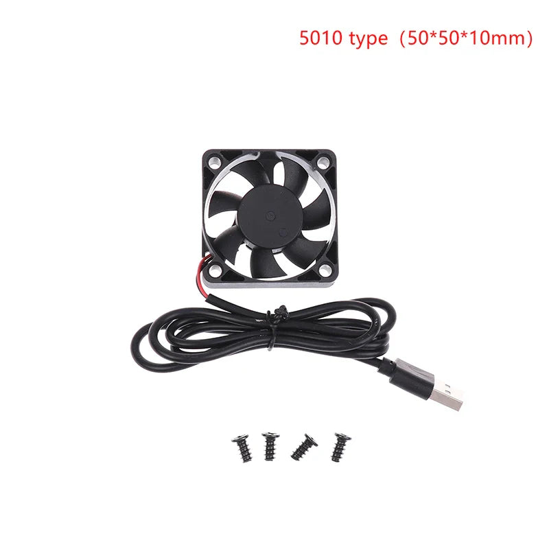 USB Brushless Cooling Fan 5V for Router TV Box Computer | 4 Size Options
