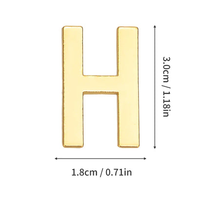 1 Pieza de metal autoadhesivo, número de casa, letras del alfabeto inglés para placa de puerta de apartamento, mesa, pegatinas de número de buzón de 3 x 2 cm