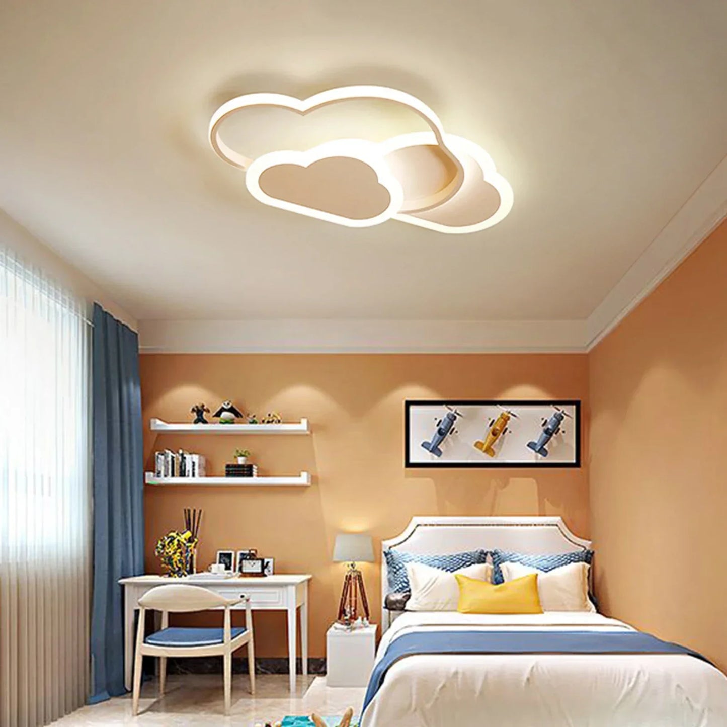 32W LED Ceiling Light | Dimmable Remote Control Cartoon Ceiling Lamp Fixture