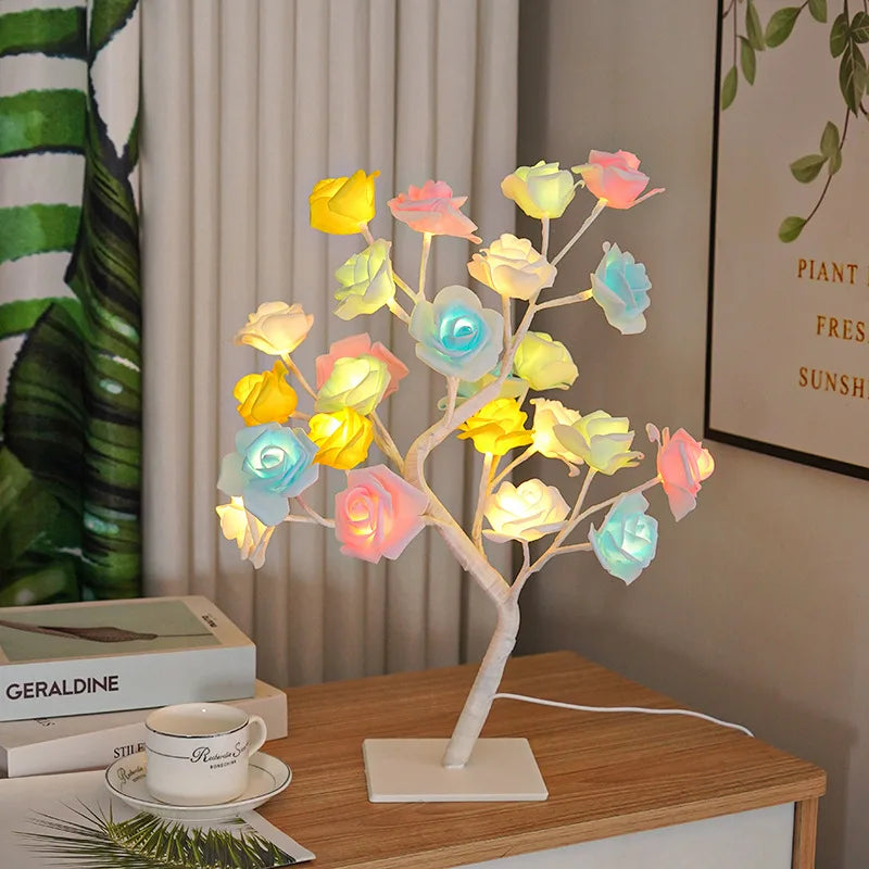 108LED Rose String Table Lamp | USB Powered Romantic Night Light for Party Decor