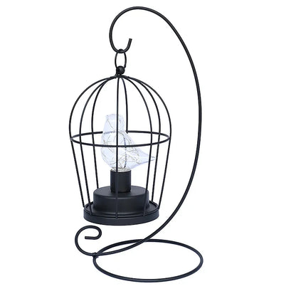 Birdcage Table Lamp Warm White Fairy Light Bird LED Bedroom Living Room Decor