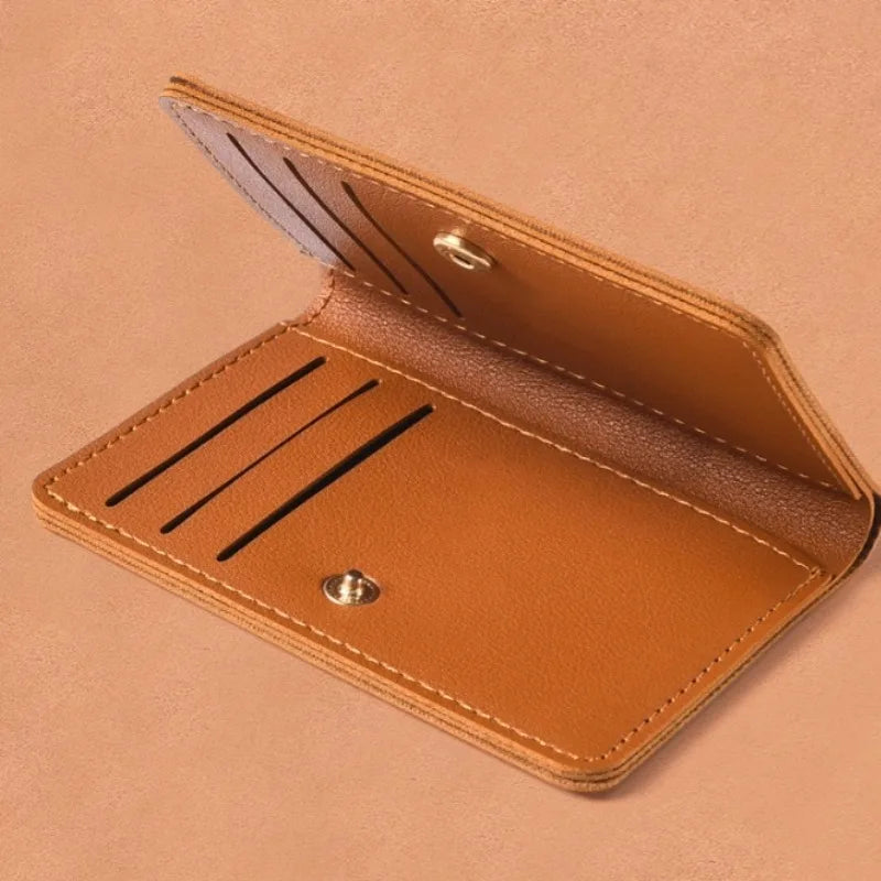 Classic PU Leather Slim Wallet | Unisex Card Holder and Coin Purse