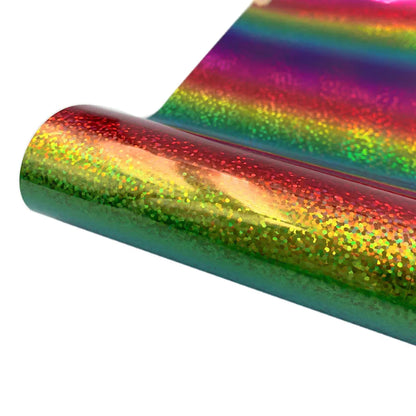 Rainbow Gradient Adhesive Craft Vinyl Sheet | Self-Adhesive Decal for DIY Crafts, Walls, Windows, Cars, Mugs, and Christmas Decorations