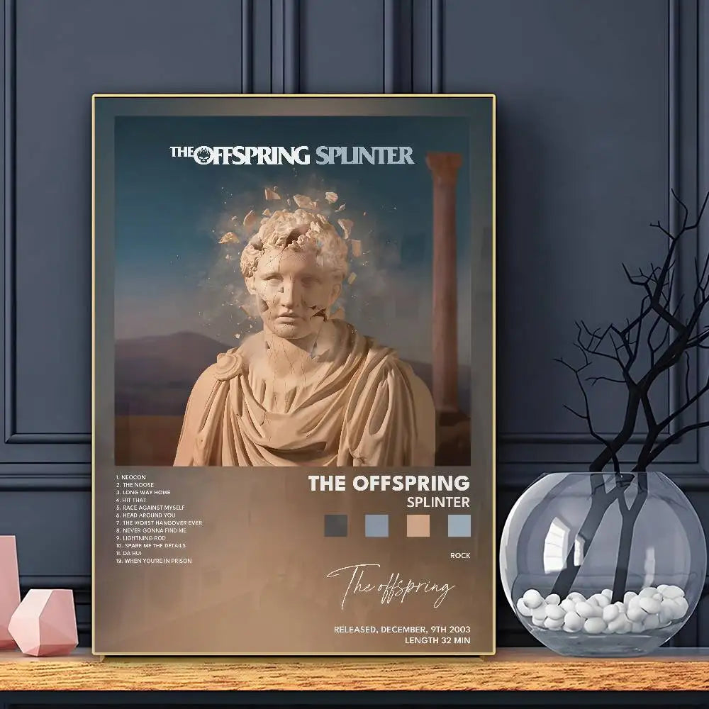 Affiche de musique rock du groupe The OffspringS, impression d'art mural HD adhésive, imperméable, pour salon, chambre à coucher, bar, décoration esthétique.