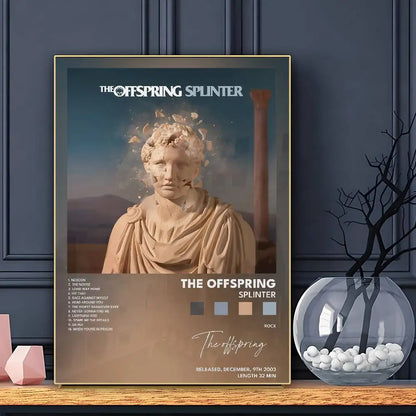 Affiche de musique rock du groupe The OffspringS, impression d'art mural HD adhésive, imperméable, pour salon, chambre à coucher, bar, décoration esthétique.