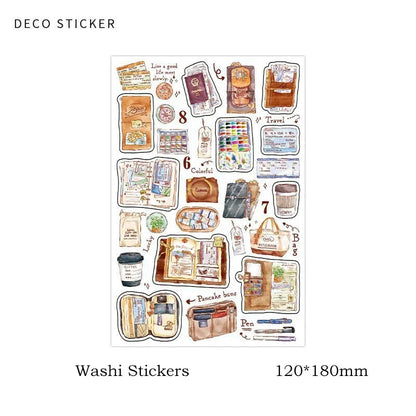 DIY Washi Paper Sticker Pack | Creative Scrapbook Decorative Stickers