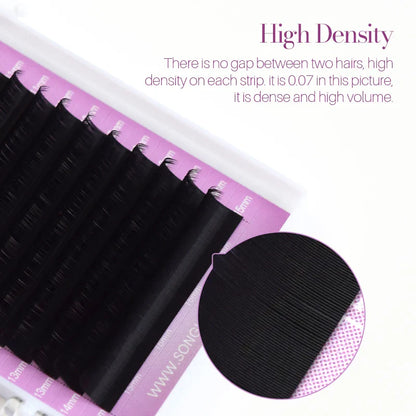SONG LASHES Eyelash Extensions | Soft Natural Thin Tip Individual Lashes for Salon Use