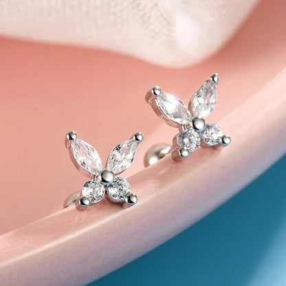 Heart Stud Earrings for Women | Hypoallergenic Screw Back Piercing Jewelry