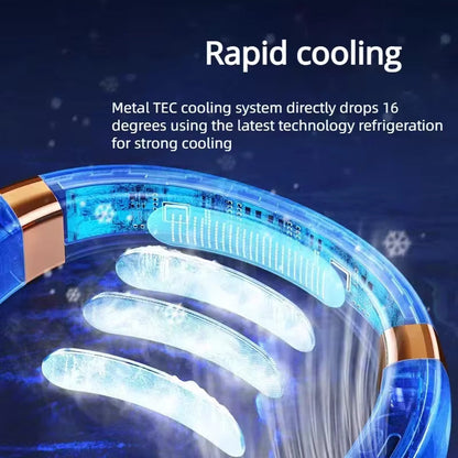 Portable Neck Fan | Bladeless Design with Rechargeable Battery | Lightweight Cooling Solution for Instant Comfort
