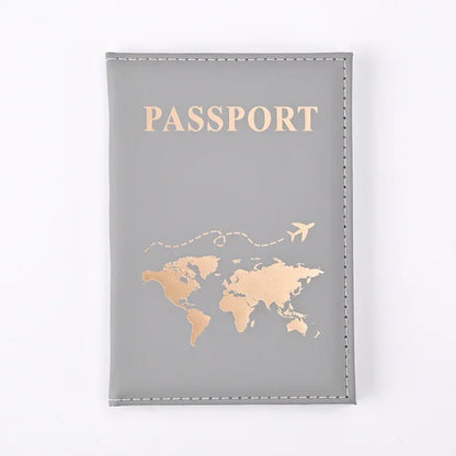 World Map Passport Cover | PU Leather Travel Wallet
