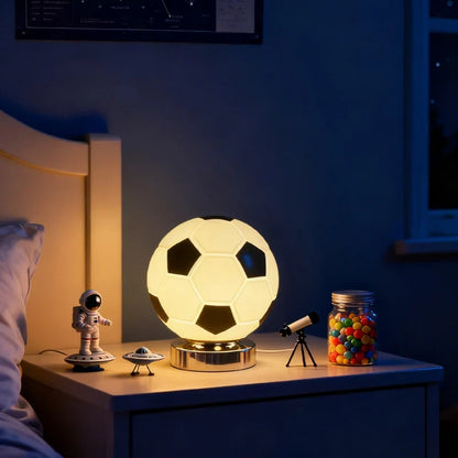 Football Table Lamp LED Desk Light Sports Bedroom Nightstand Home Decor