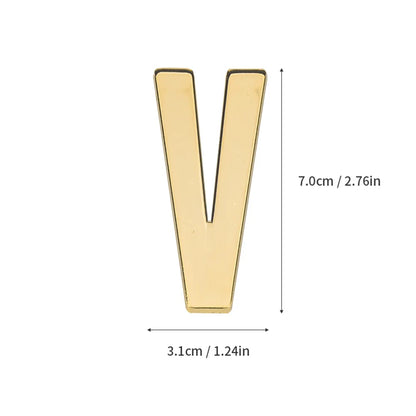 1 pièce en métal auto-adhésive Numéro de maison, lettres de l'alphabet anglais pour plaque de porte d'appartement, autocollants de numéro de boîte aux lettres de table 7*3cm