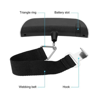 Portable Digital Luggage Scale 110lb/50kg | Travel Hanging Weight Scale