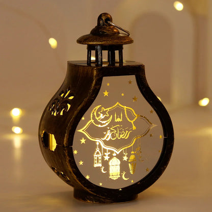 LED Star Moon Candlestick Light | Ramadan Decoration with Castle Wind Lamp