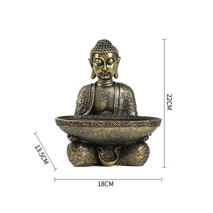 Statue Bouddha Éléphant Thaïlande Bouddha Résine Figurines Bouddhisme Fengshui Hindou Bouddha Assis Figurine Décoration Maison Salon Cadeau