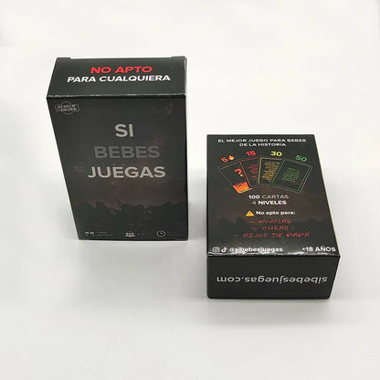 Si Bebes Juegas Drinking Cards Set in Spanish language Adult Party Game for Fun