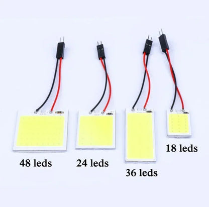 4-Pack T10 LED Car Interior Bulbs | 12V COB Dome Light