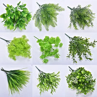Planta artificial pequeña, helecho de Boston, hierba verde, decoración del hogar, hojas falsas, follaje, decoración de jardín, fiesta, bodas