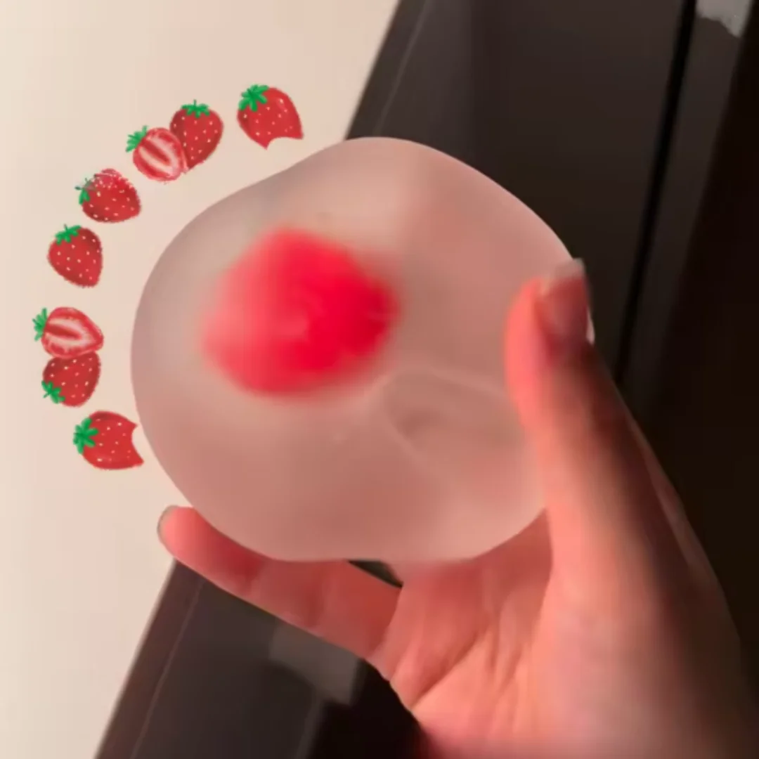 Strawberry Mochi Squeeze Toy – Slow Rebound Stress Relief