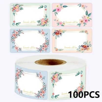 Sunflower Sticker Roll Pack | 50-250 Custom Name Labels for Home Organizing