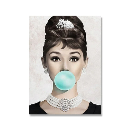Breakfast At Tiffany's Posters And Prints Nordic Poster Audrey Hepburn Wall Art Canvas Painting Fashion Wall Pictures For Room