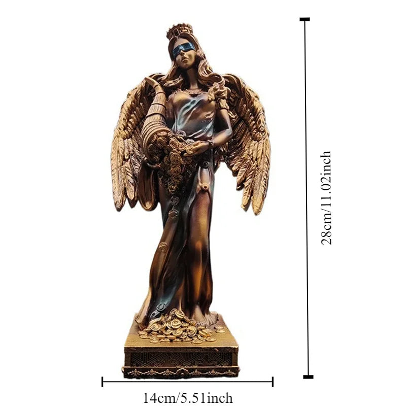 Nouvelle Déesse Grecque de la Richesse Résine Artisanale Statue Cadeau Caisse Bureau Décoration Ornement Accessoires de Décoration Intérieure