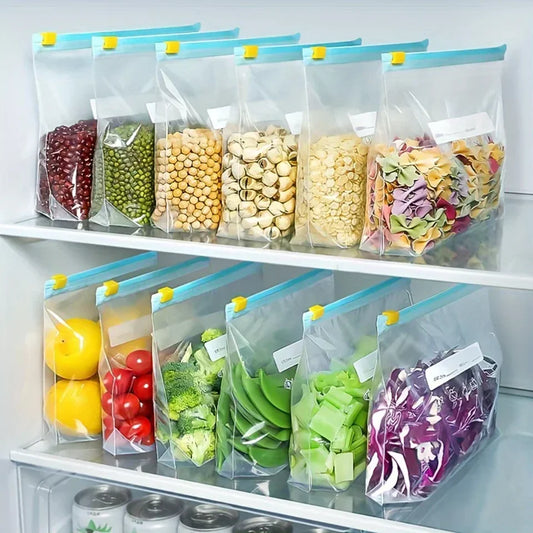 10/20pcs Thickened Sliding Lock Bags for Refrigerator Storage | Food Grade Freezer Bags