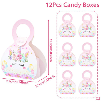 Unicorn Gift Boxes Birthday Party Decoration Kids Unicorn Party Favor Boxes Baby Shower Birthday Party Decorations Supplies