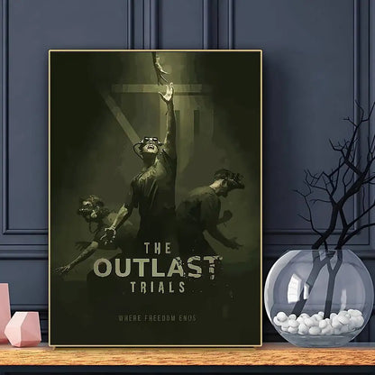 JUEGO The Outlast T-Trials Póster HD Arte Adhesivo de Pared Impermeable Decoración para el Hogar Sala de Estar Bar