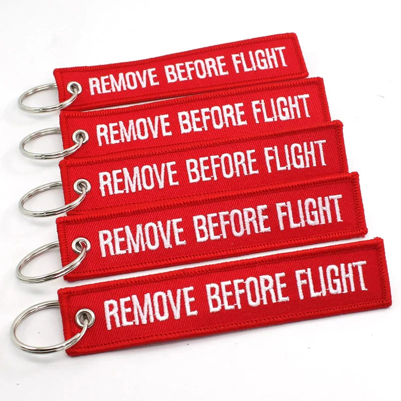5PCS Remove Before Flight Keychain | Aviation Jet Tag Key Holder Set