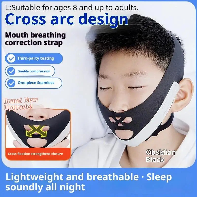 Mouth Breathing Correction Belt | Anti Snoring Chin Strap for Kids and Adults