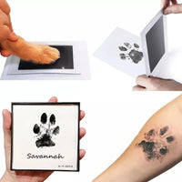 Pet Handprint Footprint Kit | No Touch Ink Pad for Cat Dog Paw Print Keepsake