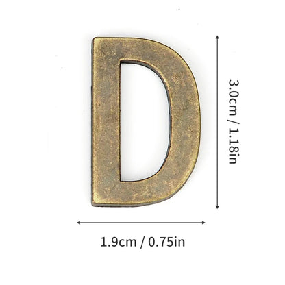 Metal Self Adhesive House Number English Alphabet Letters for Apartment Room Door Plate Table Mailbox Number Stickers 3*2cm