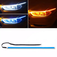 Car LED Daytime Running Light Strip | Flexible Waterproof DRL with Flowing Turn Signal