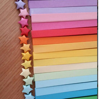 Origami Lucky Star Paper Strips Kit | DIY Folding Craft for Wish Decorations