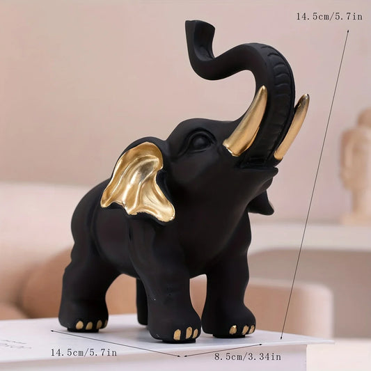 Décoration éléphant, décoration d'étagère d'art mural cadeaux éléphant décorés, figurine d'éléphant en bois grainé édition collector fabriquée à la main