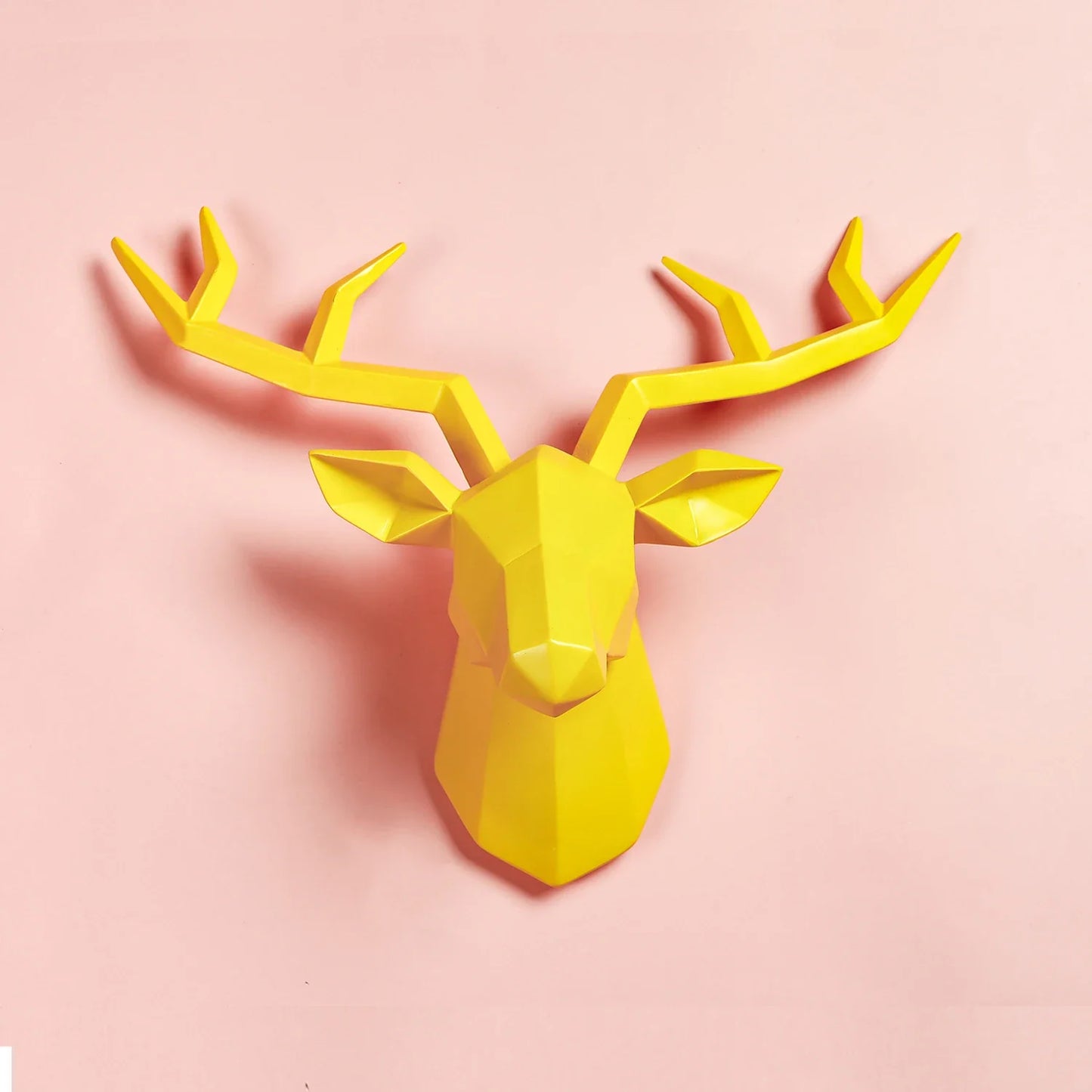 Escultura de cabeza de ciervo, estatua de animal, figuritas, adorno de pared, alce creativo, arte, cornamentas, estatuilla para decoración de oficina, montaje en pared