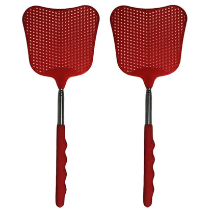 2Pcs Telescopic Fly Swatters with Anti-Slip Handle | Retractable Bug Killer Tools
