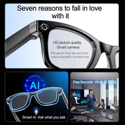 AI Smart Camera Glasses Photo Video Recording Translation Bluetooth Call Sunglasses